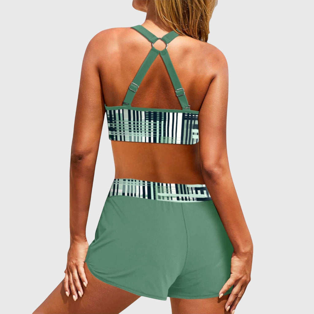 Janelle – Bikini cu talie înaltă și dungi