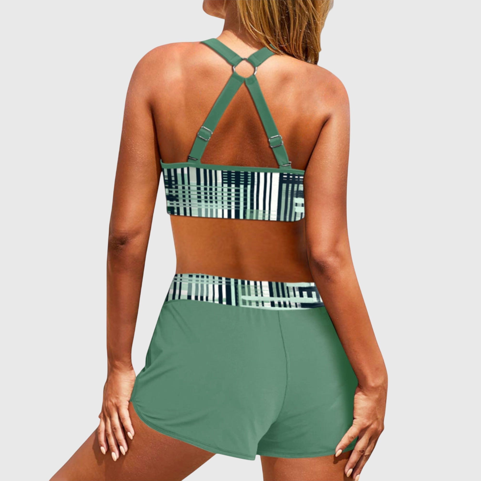 Janelle – Bikini cu talie înaltă și dungi