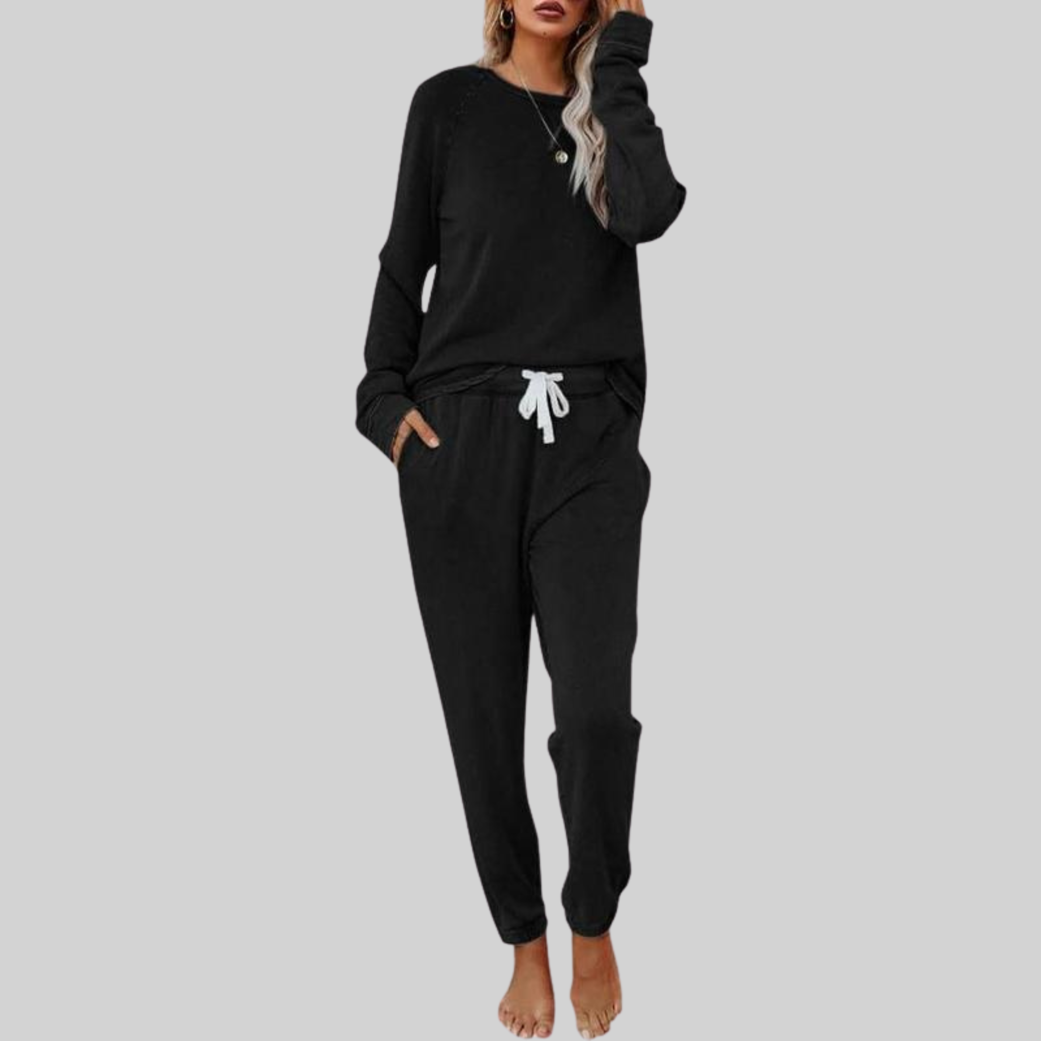 JOCELYN™ - Set casual cu mânecă lungă și pantaloni de trening