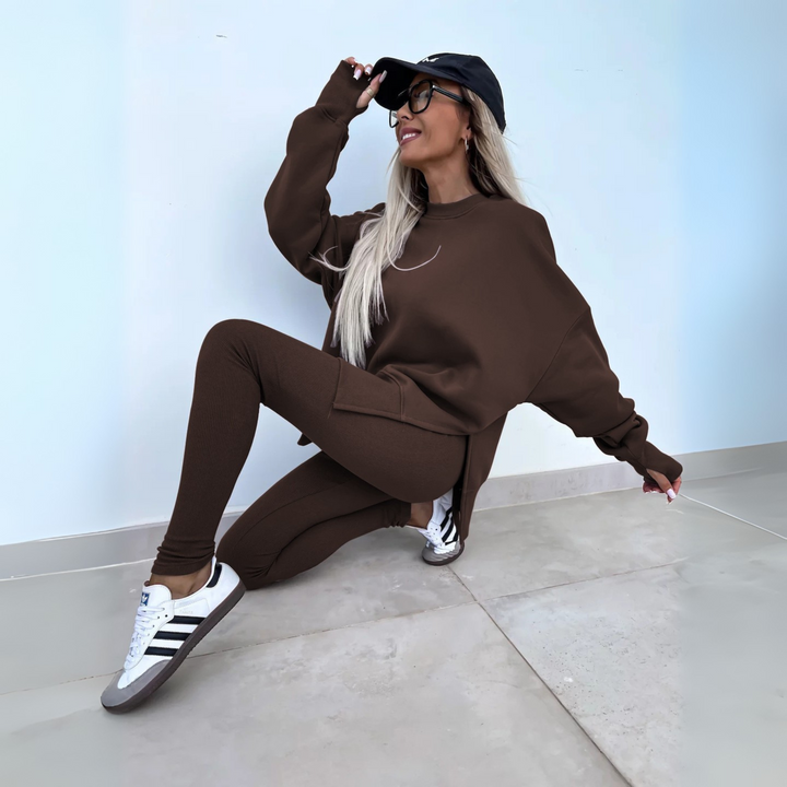 CLARIS™ - Set hanorac cu mânecă lungă și pantaloni casual