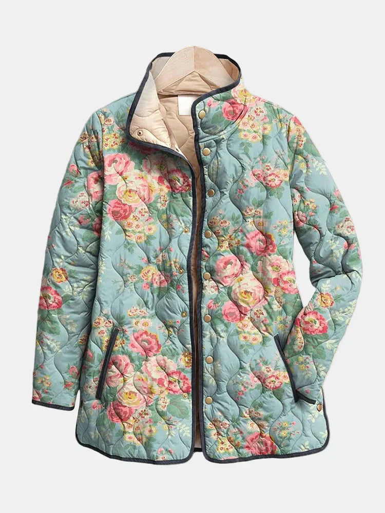 Jachetă matlasată cu imprimeu floral Elara