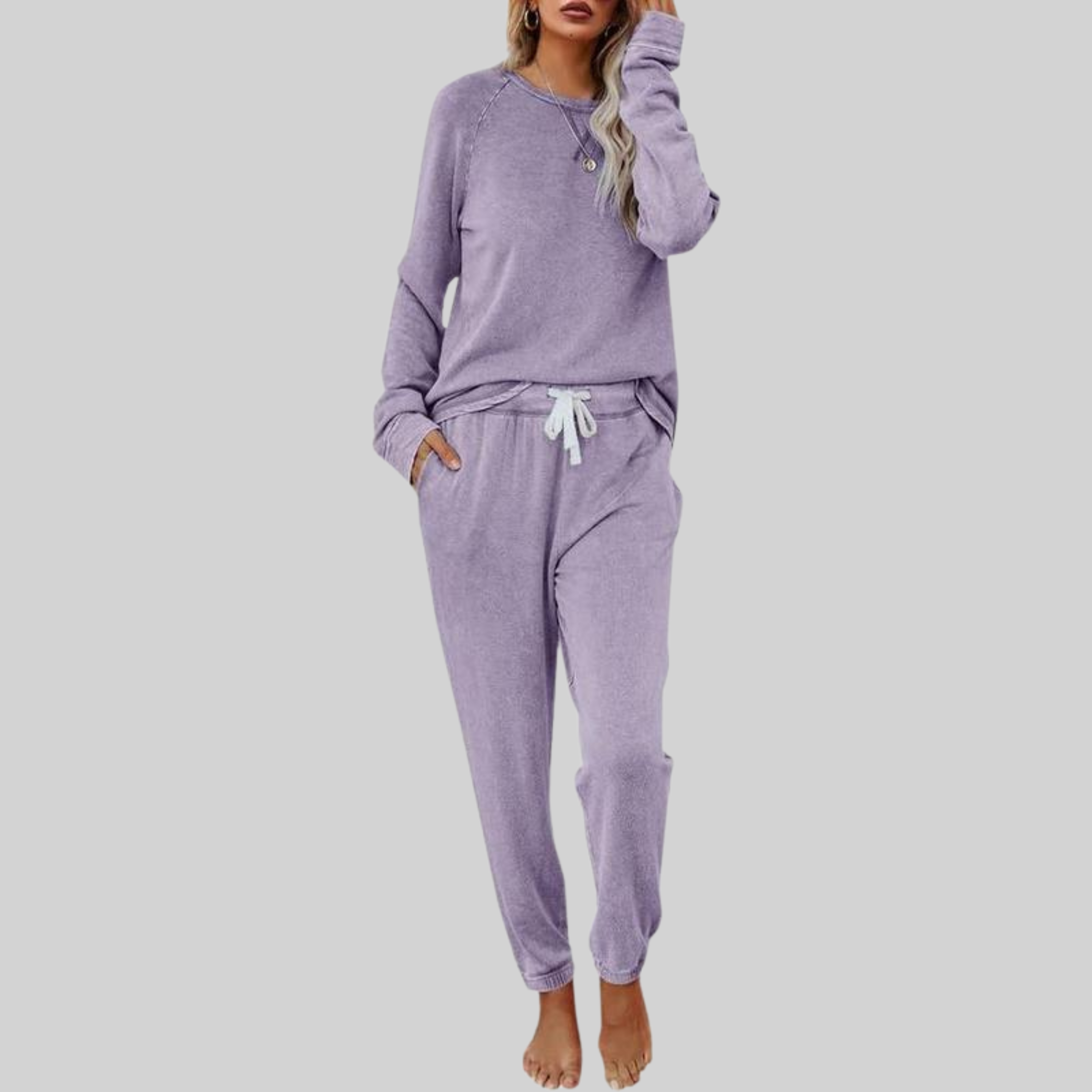JOCELYN™ - Set casual cu mânecă lungă și pantaloni de trening