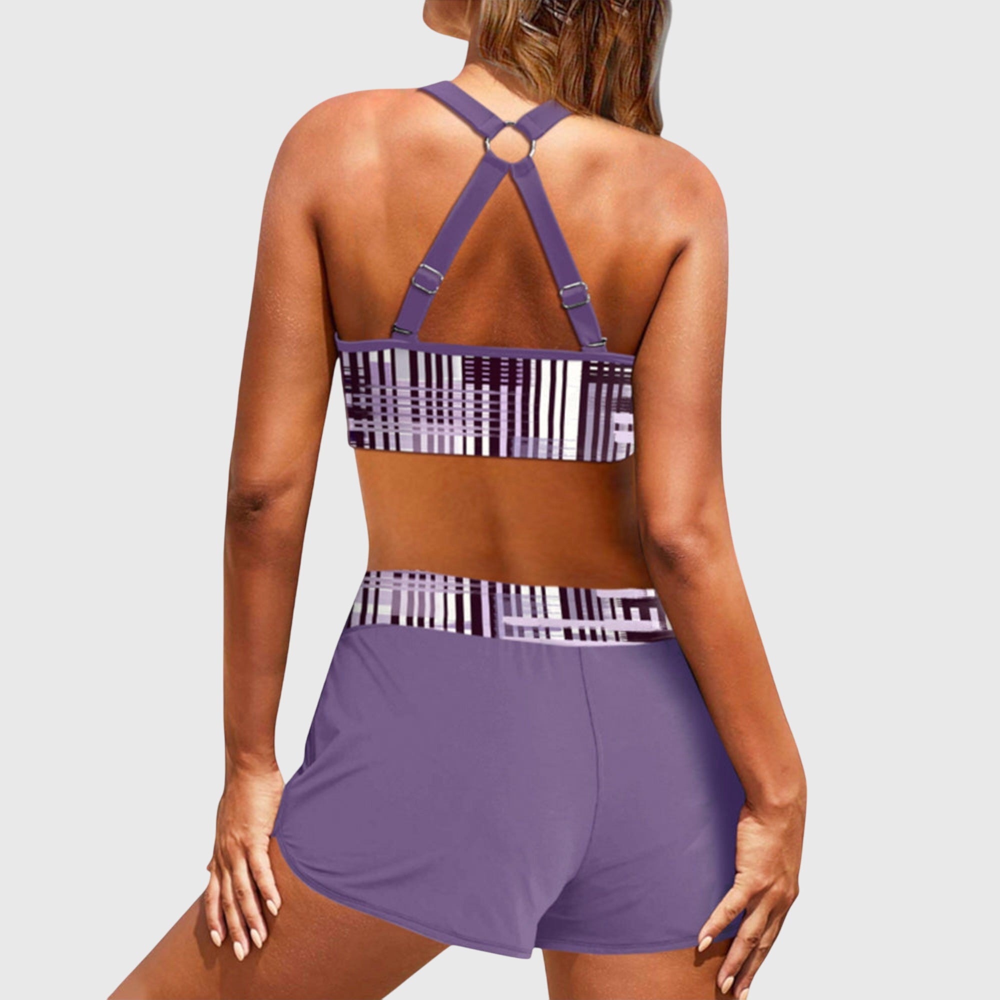 Janelle – Bikini cu talie înaltă și dungi