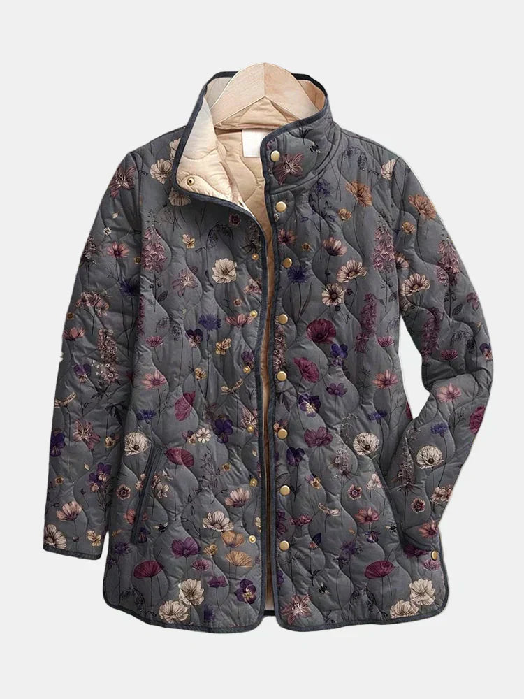 Niva | Jachetă matlasată cu imprimeu floral vintage
