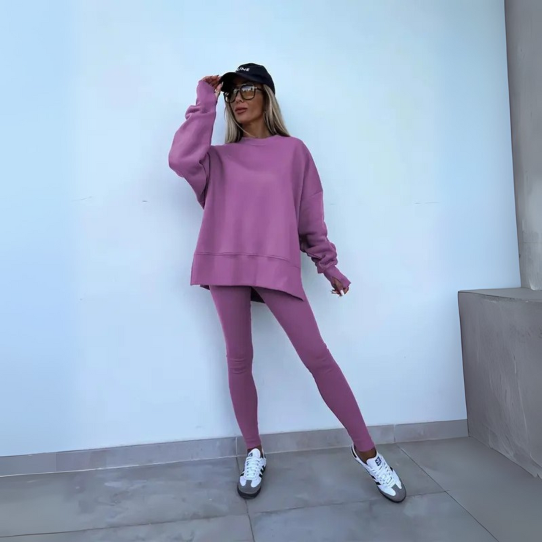 CLARIS™ - Set hanorac cu mânecă lungă și pantaloni casual
