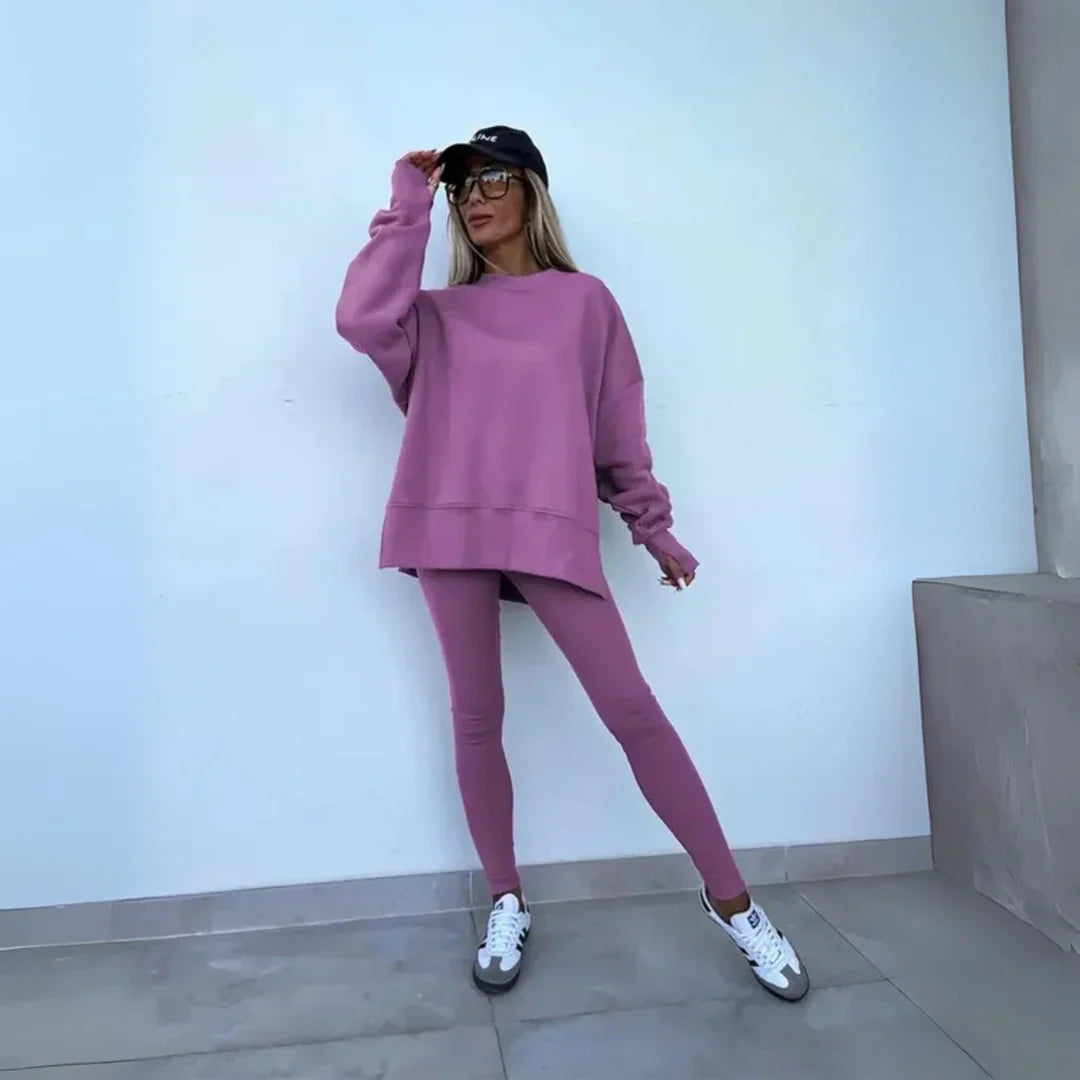 YACHI™ - Set de bluză și pantaloni casual cu mânecă lungă