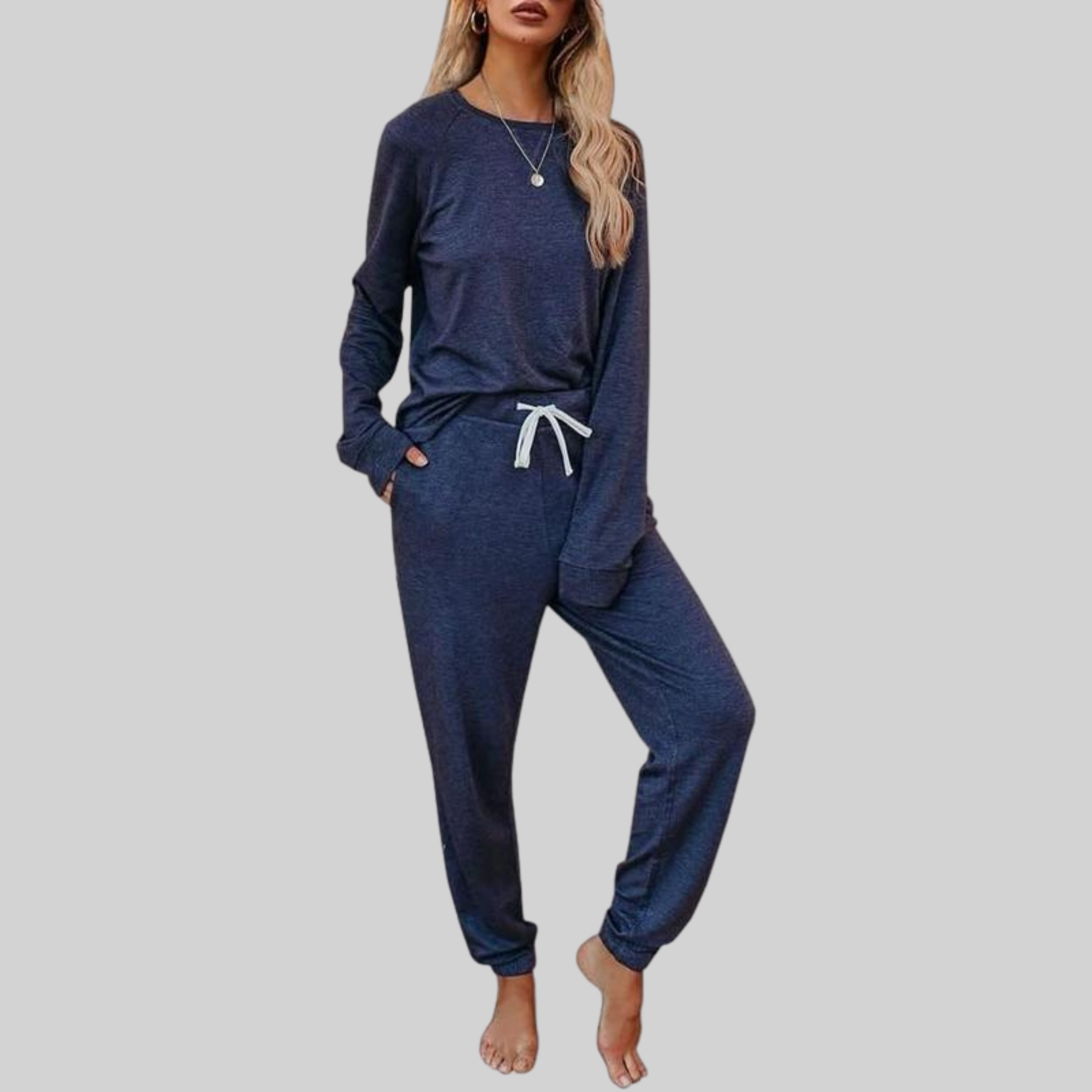 JOCELYN™ - Set casual cu mânecă lungă și pantaloni de trening