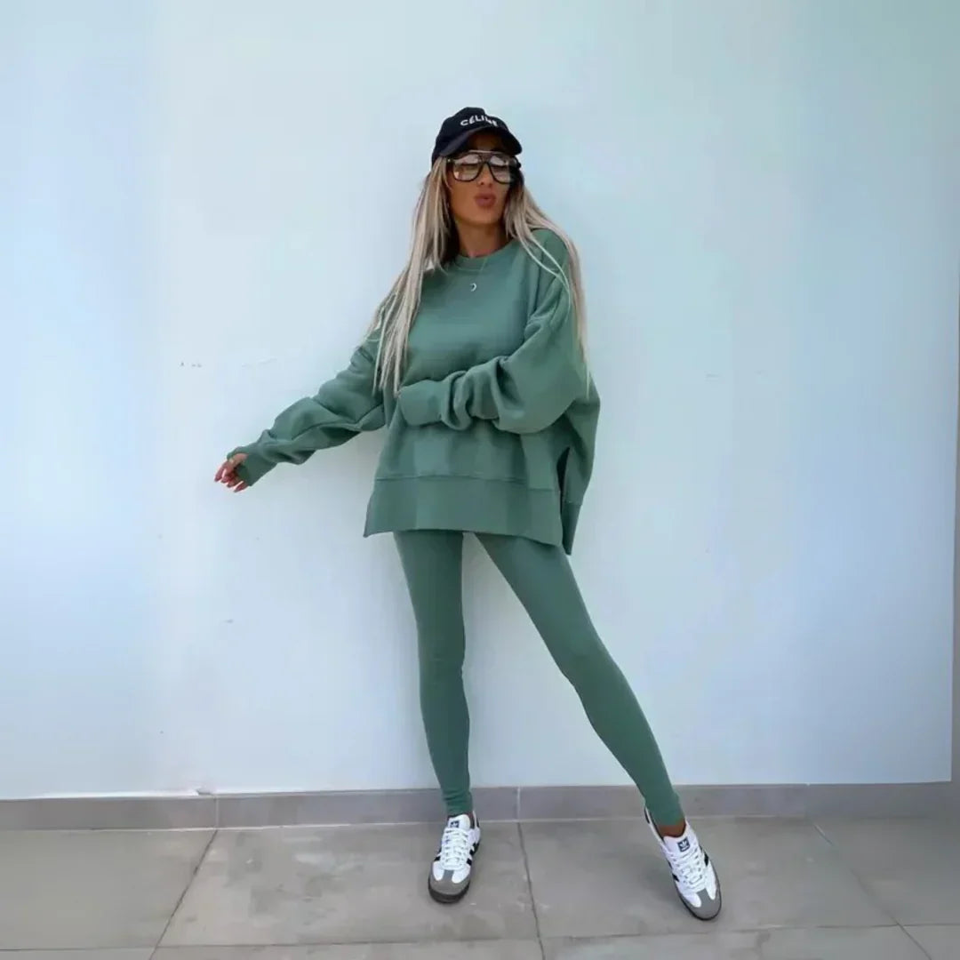 YACHI™ - Set de bluză și pantaloni casual cu mânecă lungă