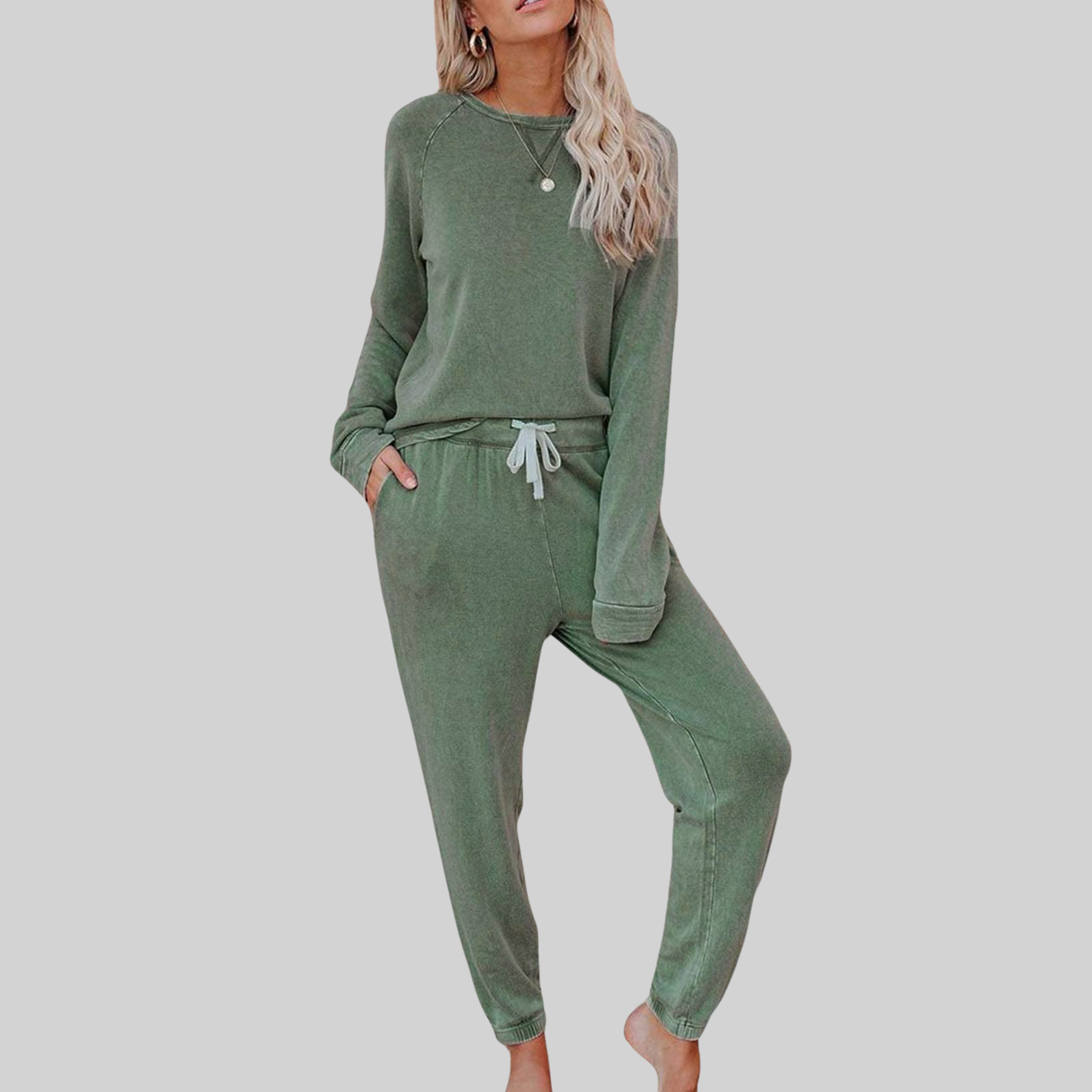 JOCELYN™ - Set casual cu mânecă lungă și pantaloni de trening