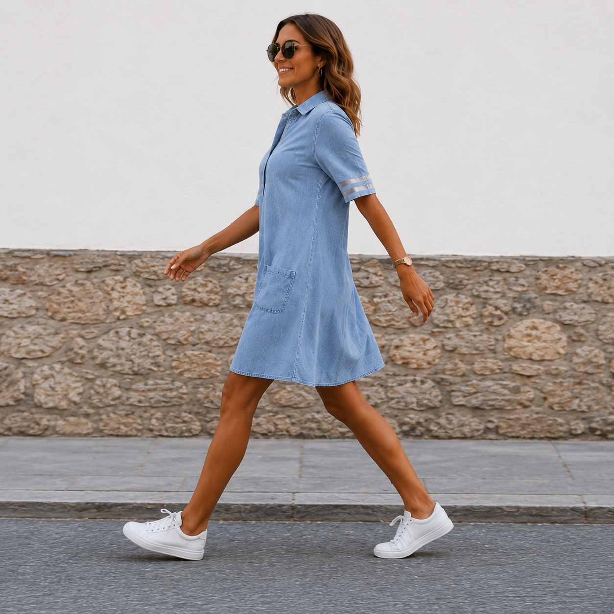 Brittany | Rochie din denim cu o croială avantajoasă