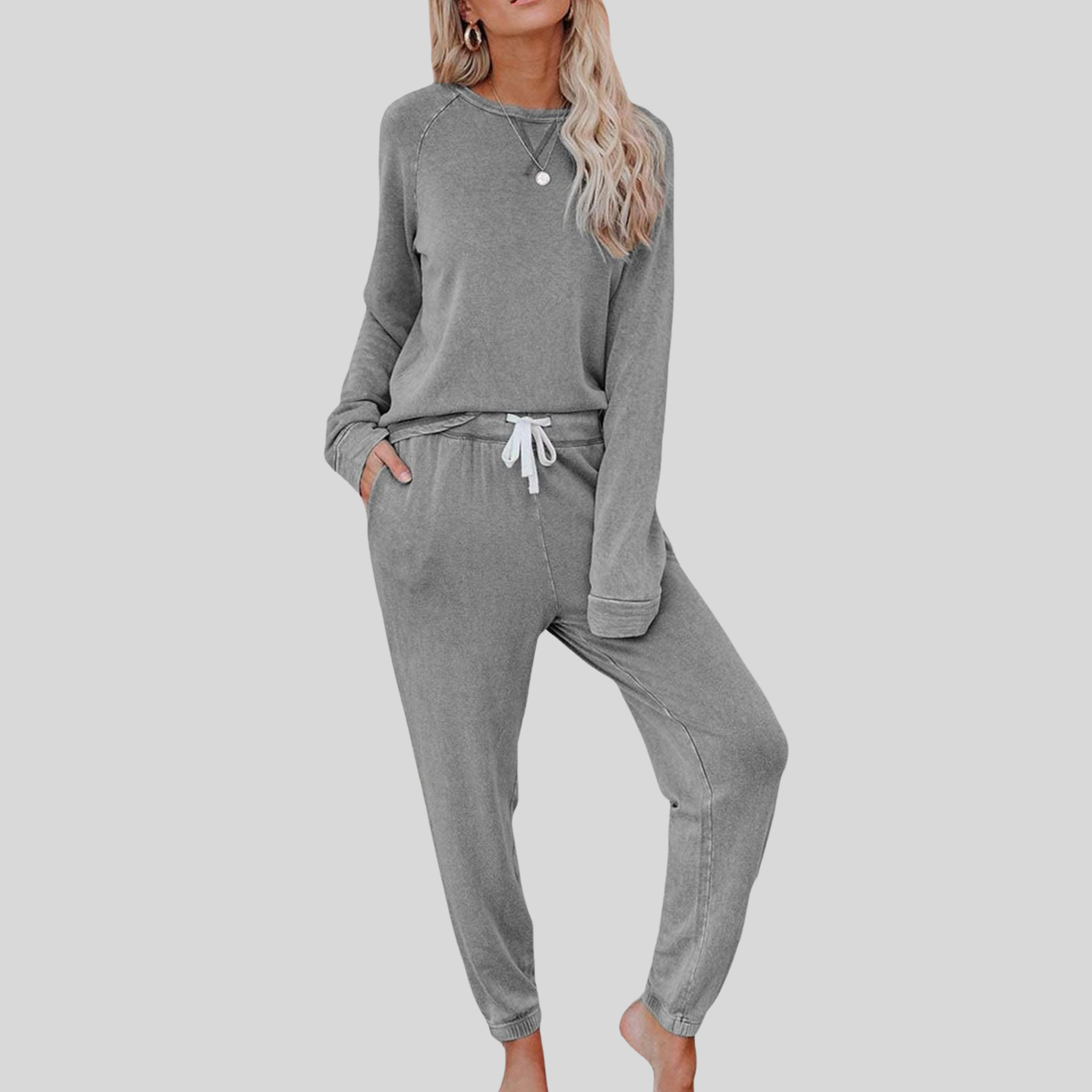 JOCELYN™ - Set casual cu mânecă lungă și pantaloni de trening
