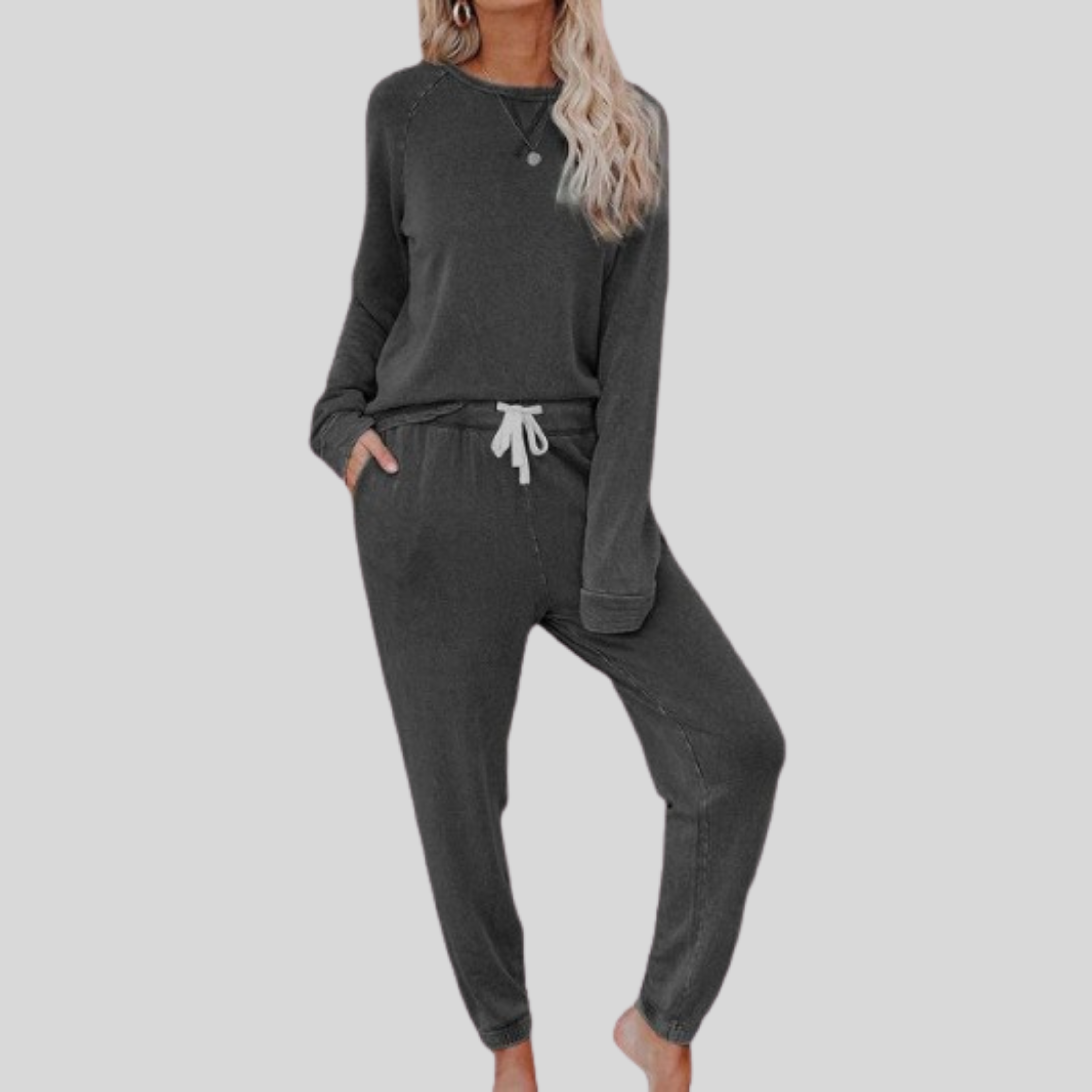 JOCELYN™ - Set casual cu mânecă lungă și pantaloni de trening