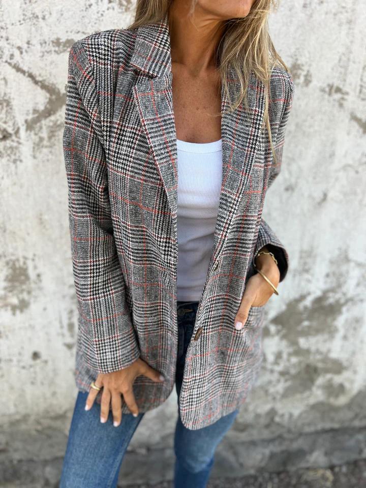 LUCINDA™ - Sacou clasic în carouri