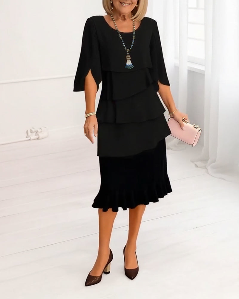 Patricia | Rochie Elegantă cu Volane